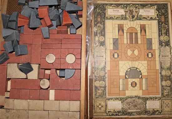 Four German boxed architectural building bricks